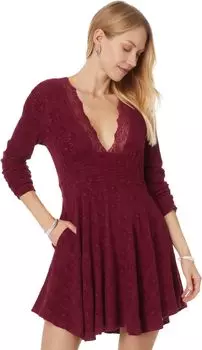 Платье Free People All Yours Mini, цвет Red Plum