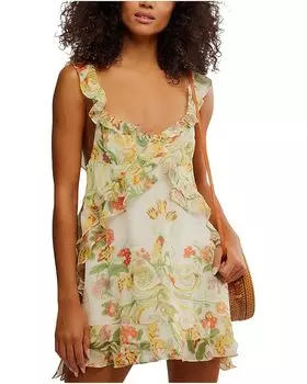 Платье Free People Bali Flora Mini, цвет Tea Combo