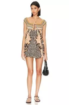 Платье Free People Bali Mariposa Slip, цвет Black Combo