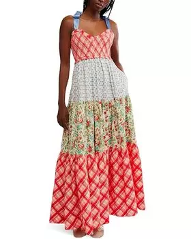 Платье Free People Bluebell Maxi, цвет Cherry Combo