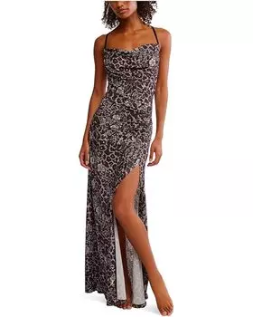 Платье Free People Concrete Jungle Maxi Slip, цвет Black Combo