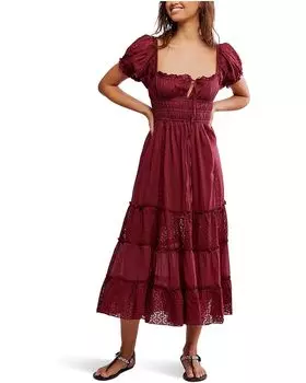 Платье Free People Falling Sun Midi Dress, цвет Syrah
