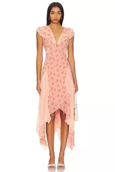 Платье Free People Joaquin, цвет Peach Combo