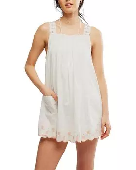 Платье Free People Latecia Emb Mini, цвет Ivory Combo