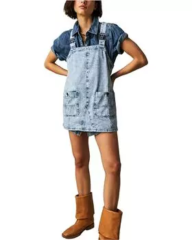 Платье Free People Overall Smock Mini, цвет All Faded Out