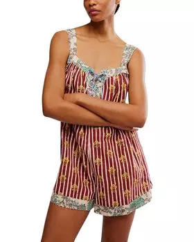 Платье Free People Port Au Prince One-piece, цвет Earth Combo