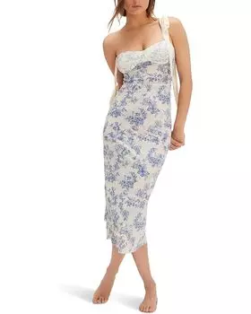 Платье Free People Printed Got Glam Slip, цвет Toile Tea Cup Combo