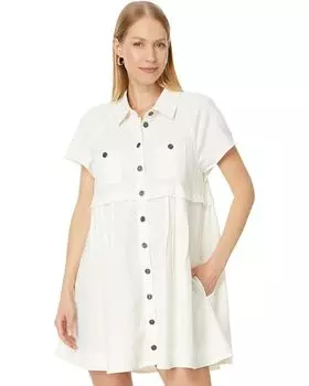 Платье Free People Ronnie Poplin Mini, белый