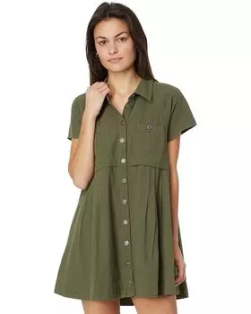 Платье Free People Ronnie Poplin Mini, цвет Garden Snake