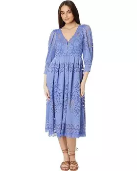 Платье Free People Shadow Dance Midi, цвет Persian Jewel