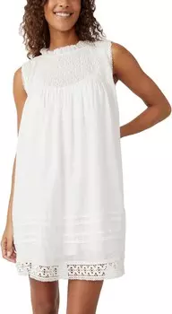 Платье Free People Shea Solid Mini, цвет Ivory