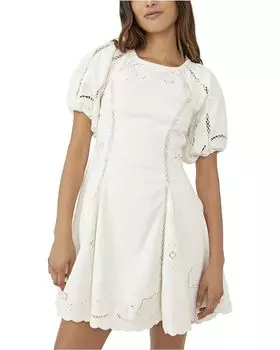 Платье Free People Wanna Dance Mini, слоновая кость