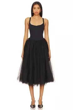Платье Free People x Intimately FP Let's Talk Tutu Slip In Black, черный