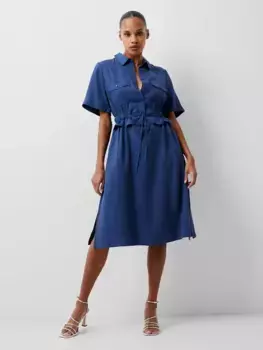 Платье French Connection Arielle Shirt, цвет midnight/blue