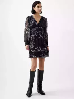 Платье French Connection Collage Hallie Crinkle Mini, цвет blackout