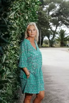 Платье Фрея с вышивкой Seaspray, зеленый