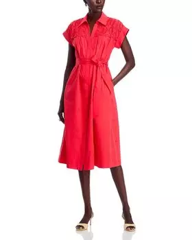 Платье Freya из хлопка Elie Tahari, красный