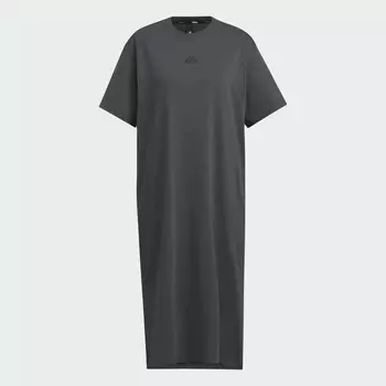 Платье-футболка Adidas Warding Loose Fit Single Jersey, темно-серый