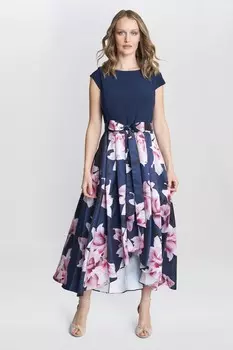 Платье-Футболка Billie с принтом и завязкой на талии Gina Bacconi, синий