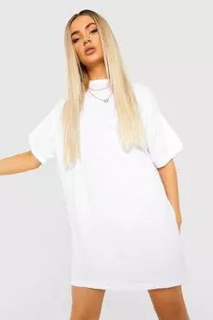 Платье-футболка Boohoo, белый