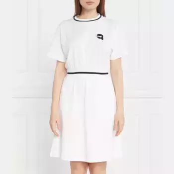 Платье-Футболка ikonik 2.0 Karl Lagerfeld, белый