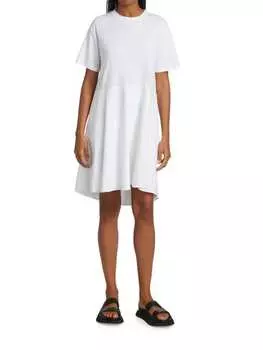 Платье-футболка из джерси Theory White