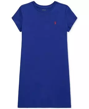 Платье-футболка из хлопкового джерси для больших девочек Polo Ralph Lauren, розовый