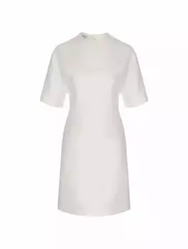 Платье-футболка из крепа Valentino Garavani, белый