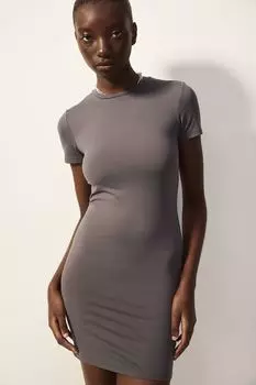 Платье-Футболка из микрофибры H&M, серый