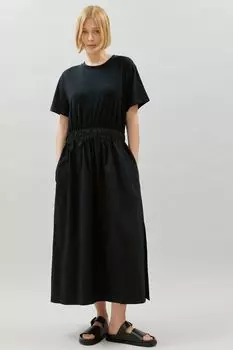 Платье-Футболка из смесовой ткани Albaray, черный