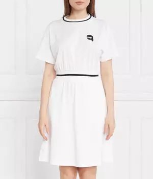 Платье-футболка Karl Lagerfeld Ikonik 2.0, белый