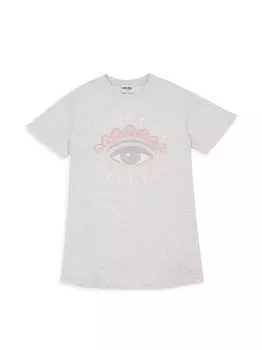 Платье-футболка Little Girl's & Girl's Eye KENZO, серый