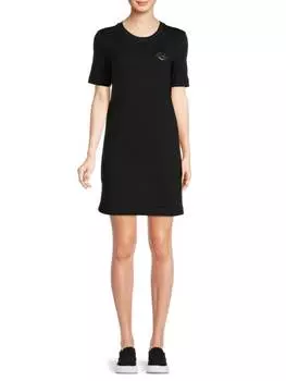 Платье-футболка Love Moschino с короткими рукавами, черный