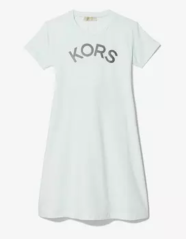 Платье футболка Michael Kors Kids Stretch Cotton Logo, белый