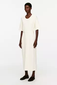 Платье футболка миди Arket, белый