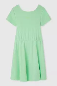 Платье-Футболка Оля с вырезом и открытой спиной Pepe Jeans London, зеленый