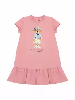 Платье-футболка Polo Bear Ralph Lauren, розовый