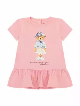 Платье-футболка Polo Bear Ralph Lauren, розовый