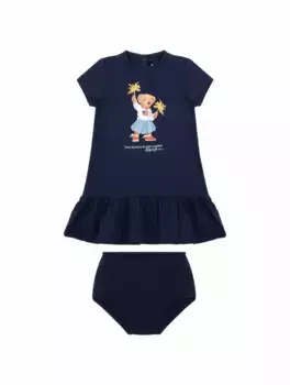 Платье-футболка Polo Bear Ralph Lauren, тёмно-синий