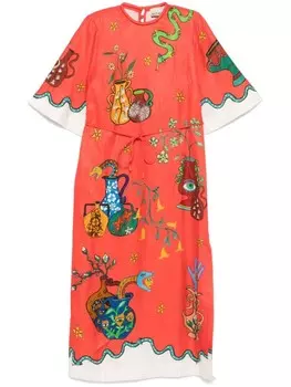 Платье-футболка розового цвета ALEMAIS, оранжевый