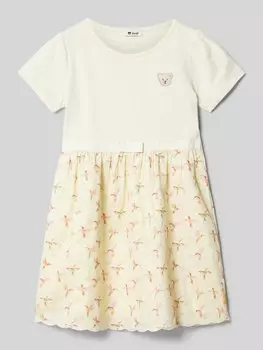 Платье-футболка с эластичным лифом Steiff, кремовый