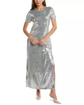 Платье-футболка с блестками Michael Kors Collection, цвет Metallic