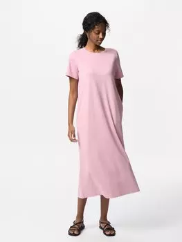 Платье-футболка с чашечками Uniqlo, розовый