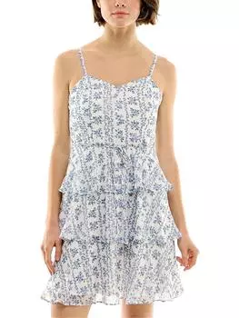 Платье-футболка с цветочным принтом для женщин и подростков BCX, цвет day blue