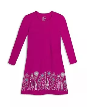 Платье-футболка с длинными рукавами для девочек из органического хлопка, справедливая торговля для девочек Mightly, мультиколор