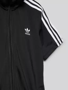 Платье-футболка с карманами на молнии adidas Originals, черный