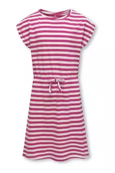 Платье-футболка с короткими рукавами из трикотажа Kids Only, белый