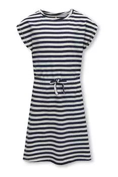 Платье-футболка с короткими рукавами из трикотажа Kids Only, белый