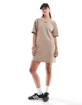 Платье-футболка с логотипом Barbour International Alani, цвета глубокого камня, эксклюзивно для asos