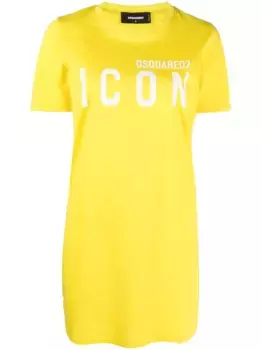 Платье-футболка с логотипом DSQUARED2, желтый